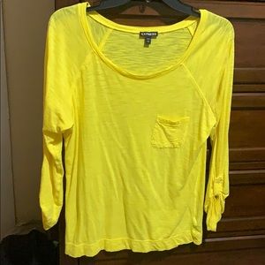 Yellow quarter sleeve Top